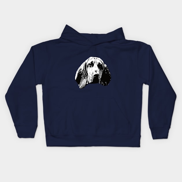 Bloodhound Face Kids Hoodie by DoggyStyles